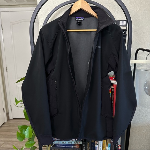 Patagonia Adze Softshell Jacket Sz L Large Black  Hybrid Polartec Zip Men's - Picture 9 of 10